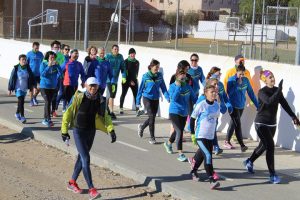 Ezequiel Ruano durante el reto solidario en Fuentes de Andalucía.