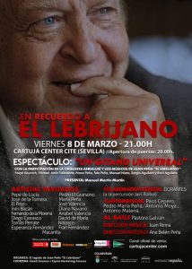 Cartel de la Gala homenaje a 'El Lebrijano' en Cartuja Center.