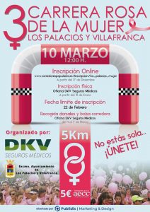 Cartel de la III Carrera rosa de Los Palacios y Villafranca.