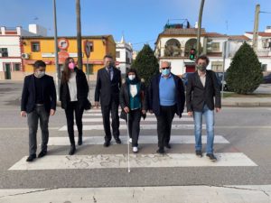 Semáforos sonoros en La Rinconada para personas ciegas.