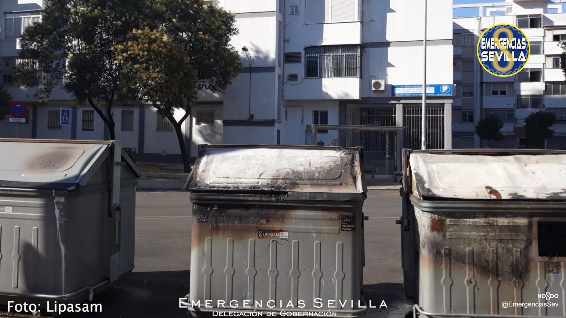 Un joven detenido y dos menores denunciados por la quema de contenedores en San Pablo