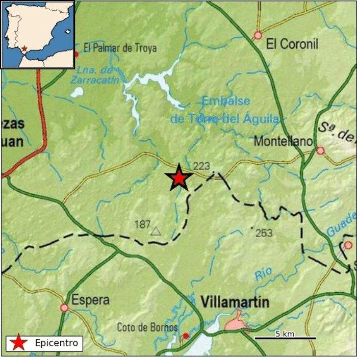 Registrado sin daños y sin heridos un terremoto de 1,5 grados en Montellano