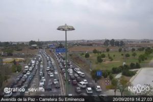 Retenciones de 12 kilómetros en el sentido Sevilla de la AP4 por los trayectos de fin de vacaciones