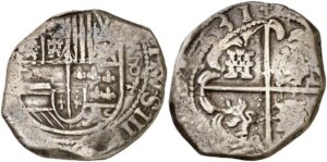 Reales acuñados en la ceca de Sevilla en 1631. moneda de cambio entonces